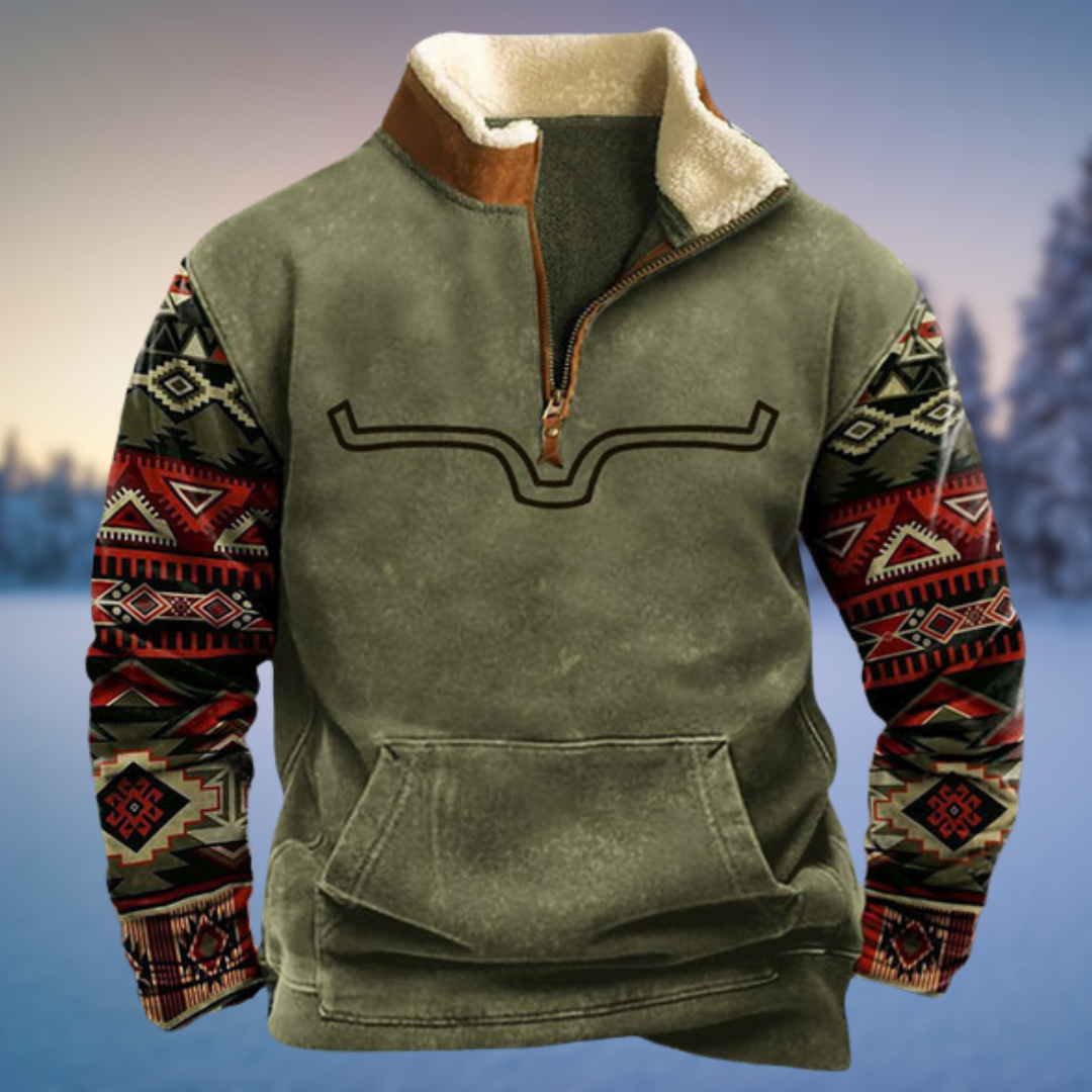 Herren Winterpullover Lässig Halb-Reißverschluss Modern - BerlinGlamour