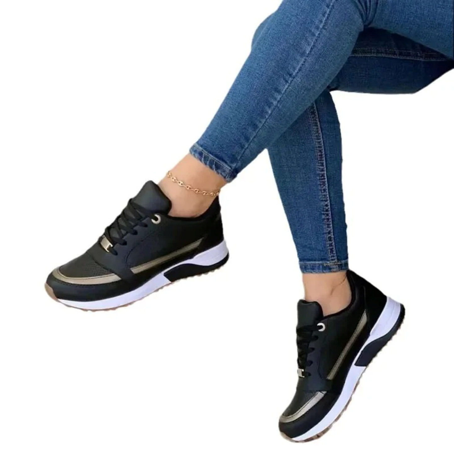Damen Schuhe Weiß Leder Sportschuhe Weich