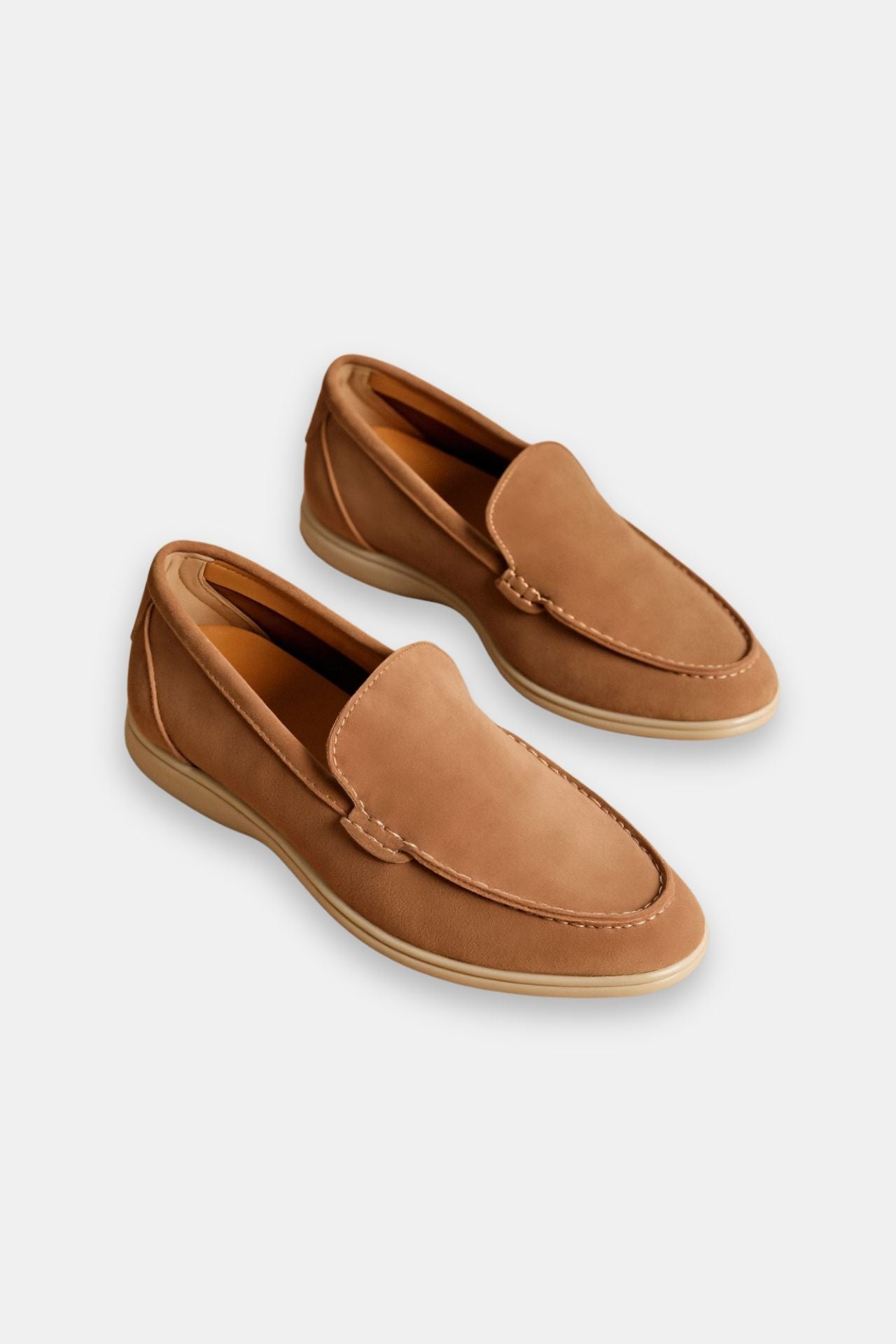 Bequeme Loafer Schuhe Beige Elegante Damenschuhe