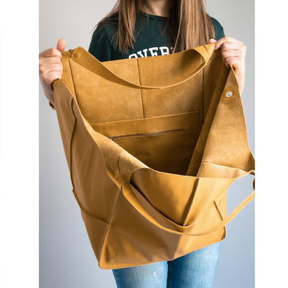 Große Leder-Handtaschen Damen Reise Tasche