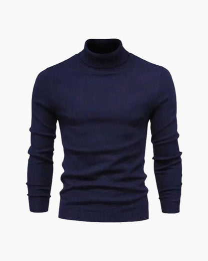 Herren Strickpullover Slim Fit Rollkragen Modern