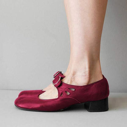 Damen Sandalen Leder Keilschnalle Sommer