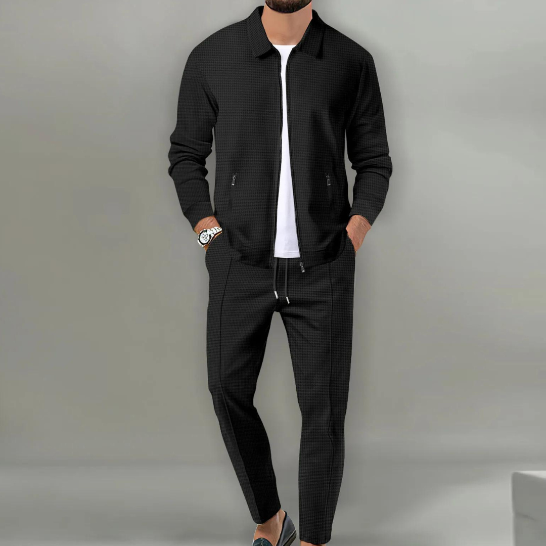 Herren Zweiteiler Anzug Set Jacke Hose Modern