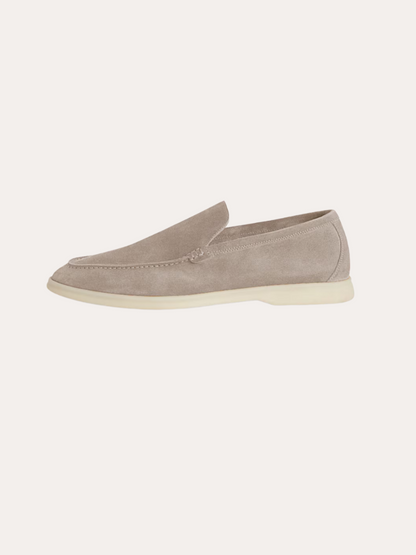 Echtes Leder Loafer Herren Schuhe Beige Elegant