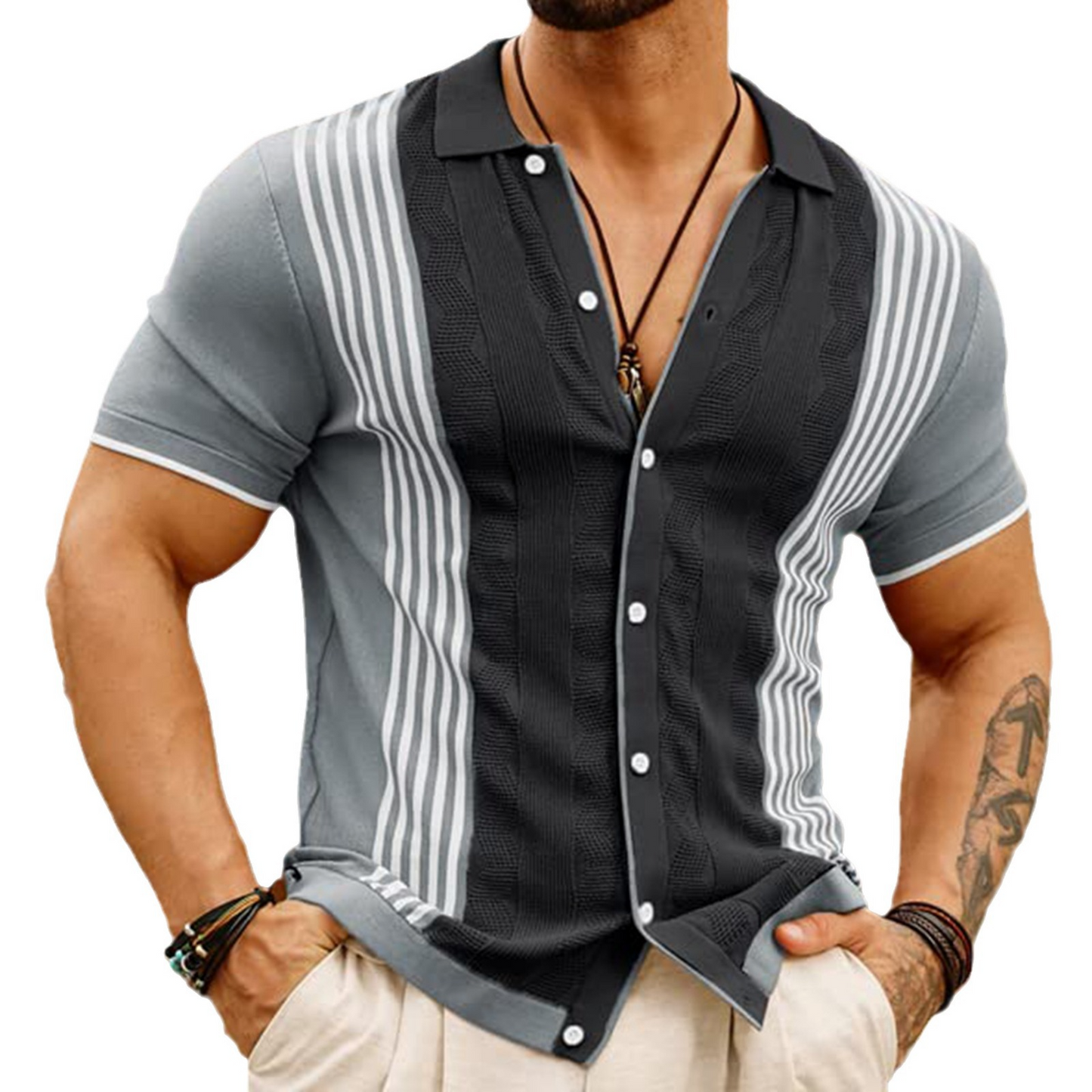 Herren Polo Baumwolle Klassisch Elegant