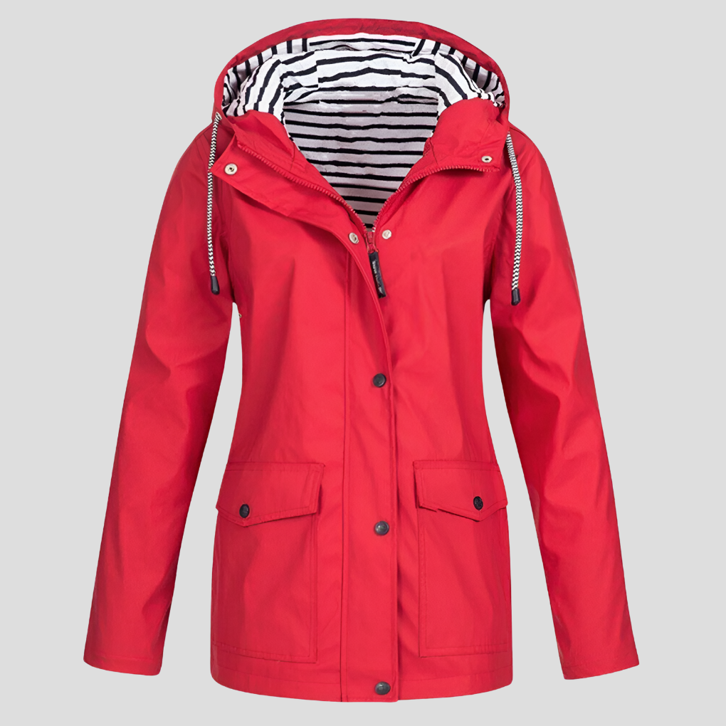 Wasserdichte Damenjacke Winddichte Kapuzenjacke Outdoor