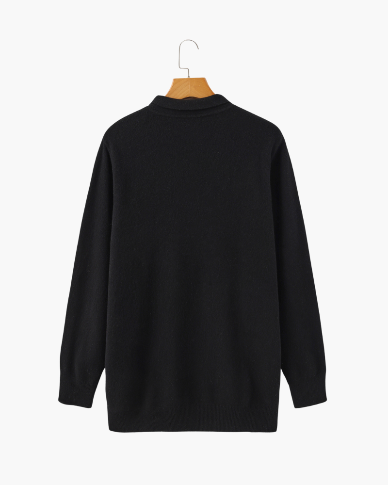 Herren Kaschmirpullover Luxus Polokragen Warm