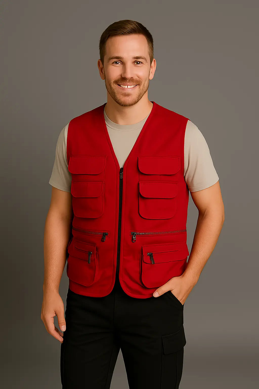 Herren Wanderweste Mit Vielen Taschen Funktionell