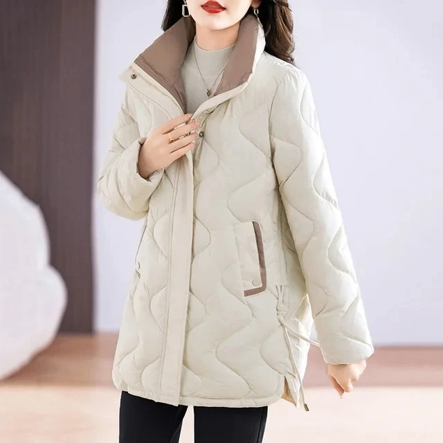 Damen Winterjacke Langärmelig Warm Freizeit