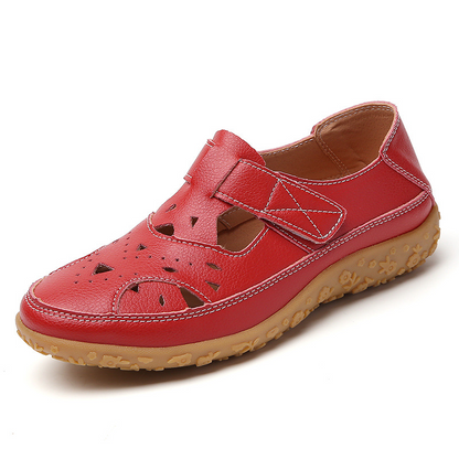 Leichte Sommerschuhe Klettverschluss Lochmuster Damen Schuhe