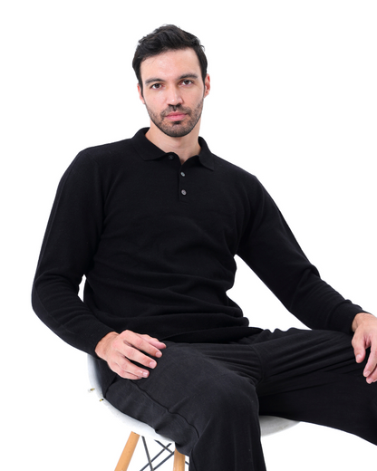 Herren Kaschmirpullover Luxus Polokragen Warm