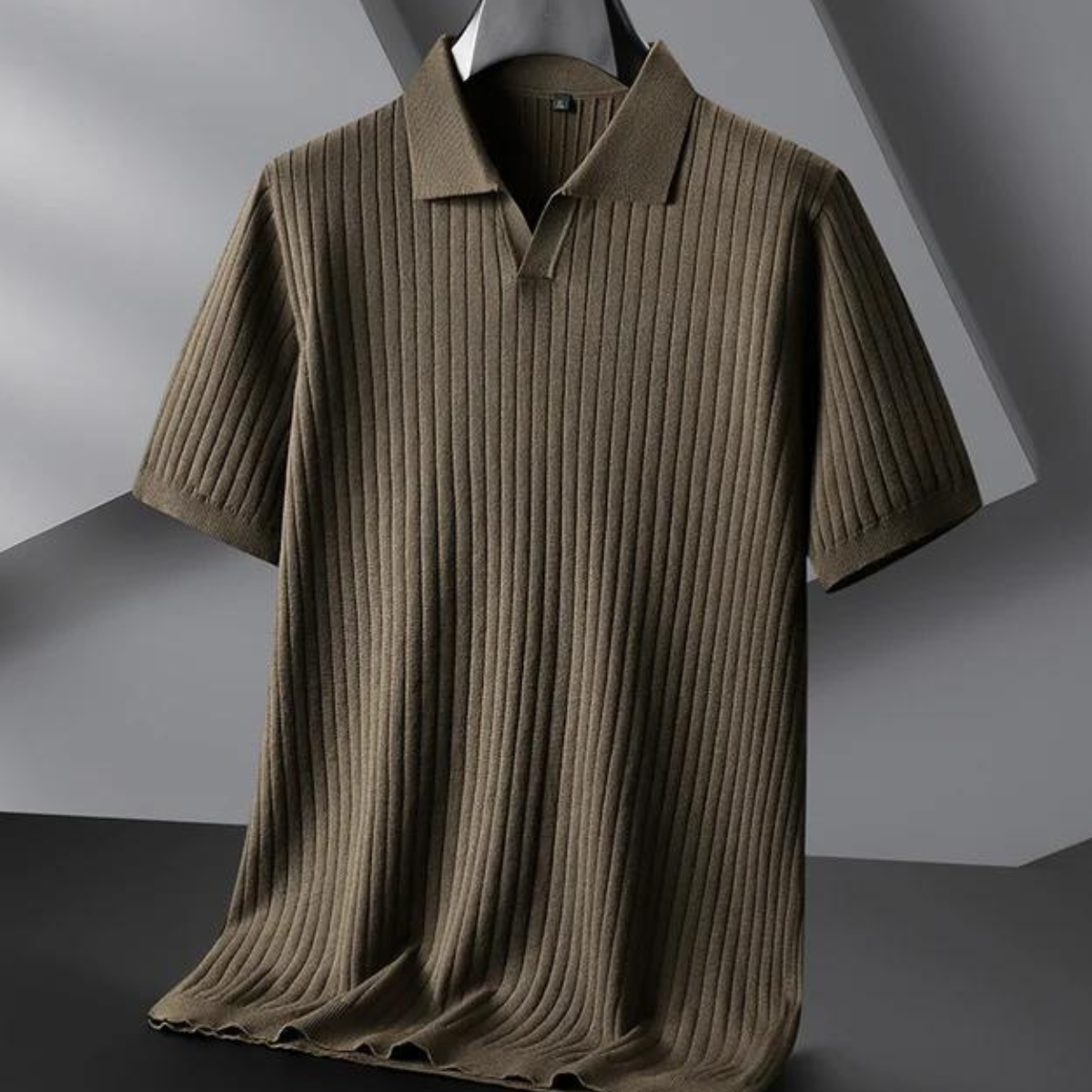 Herren Poloshirt Marineblau Strick Qualität