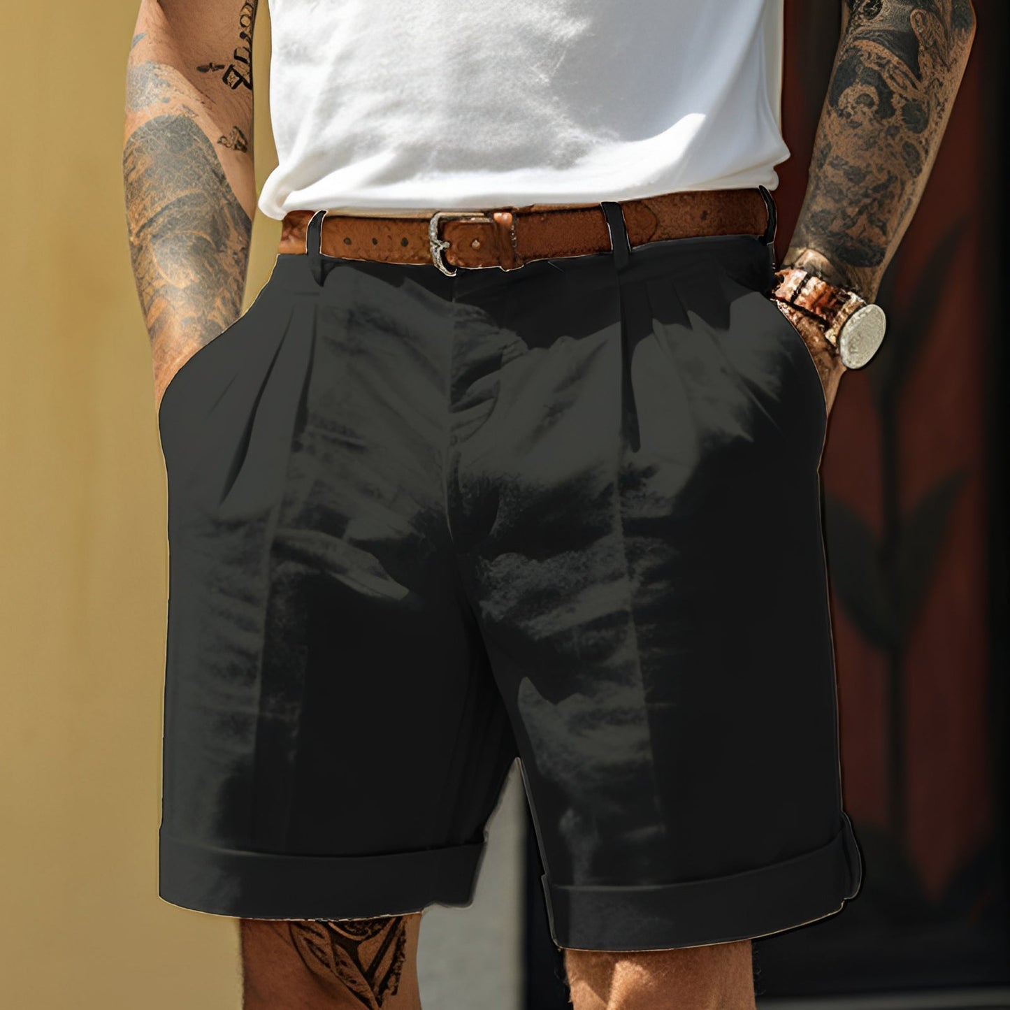 Herren Shorts Lässig Gerade Geschnitten Sommer