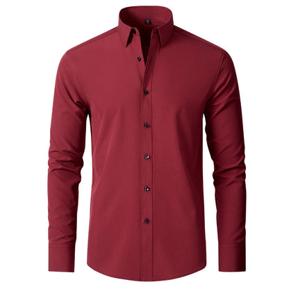 Herren Hemd Slim Fit Langarm Business Stretch