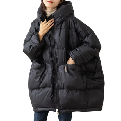 Damen Jacke Gepolstert Lockere Winterjacke Modern