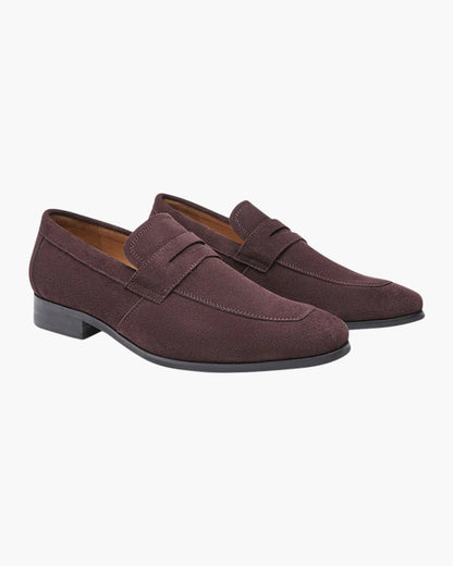 Männer Loafer Wildleder Schuhe Braun Elegante