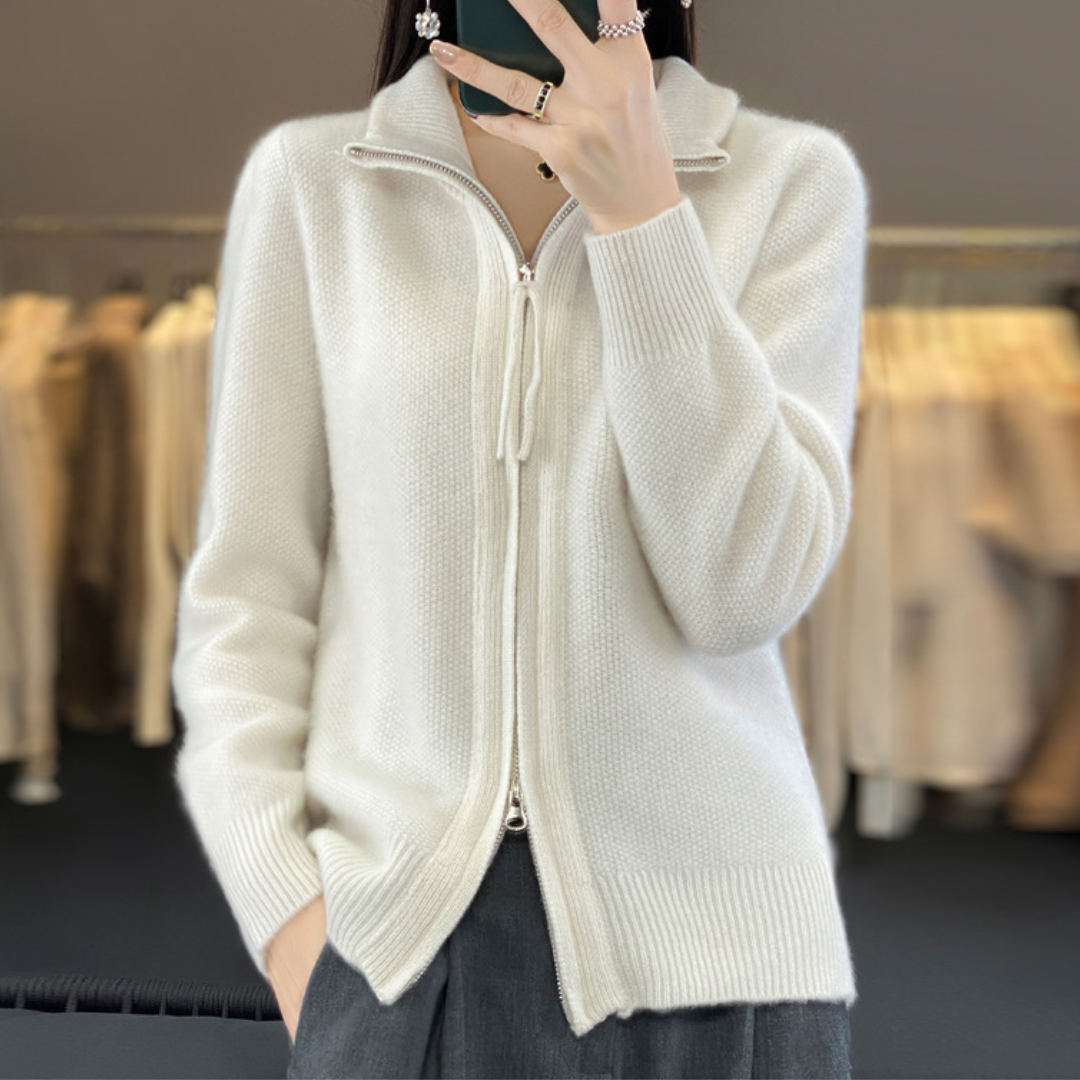 Eleganter Cardigan mit Reißverschluss Bequem Modern