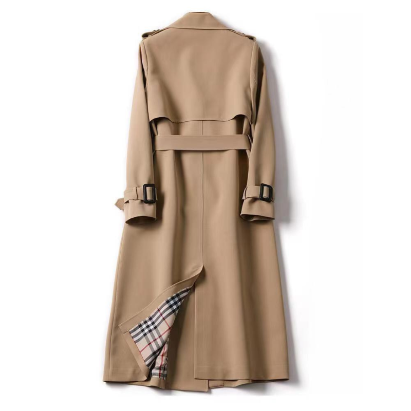 Damen Trenchcoat Klassisch mit Gürtel Winter