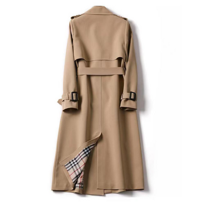 Damen Trenchcoat Klassisch mit Gürtel Winter