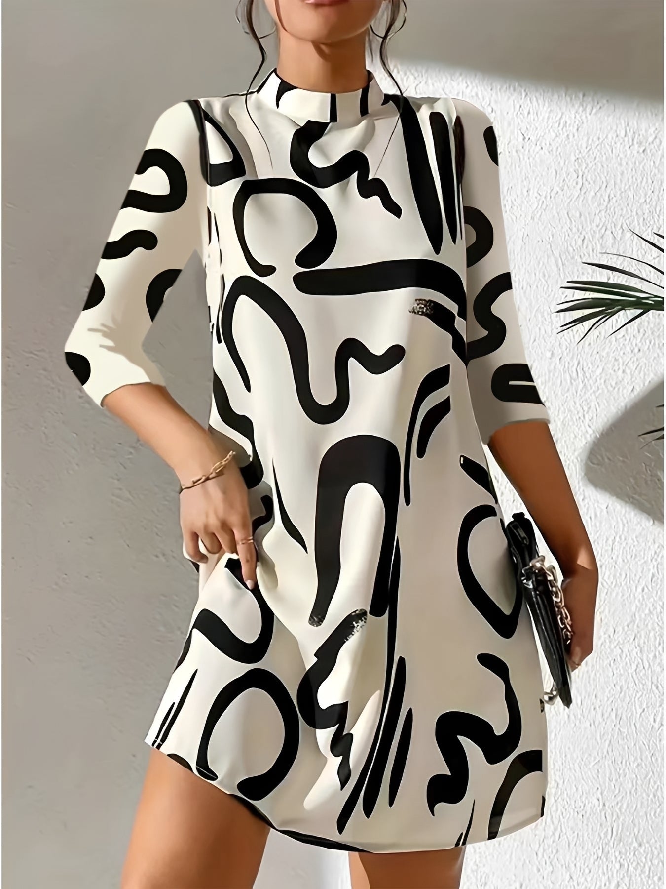 Damenkleid Bedruckt Elegantes Abendkleid - BerlinGlamour