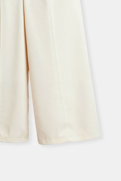 Elegante Damen Hose Weit Bequem mit Bundfalten