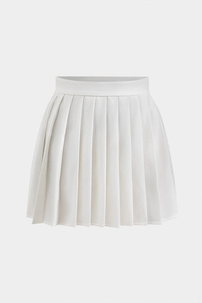 Elegantes Samt-Top mit Plisseerock Damen Oberteil