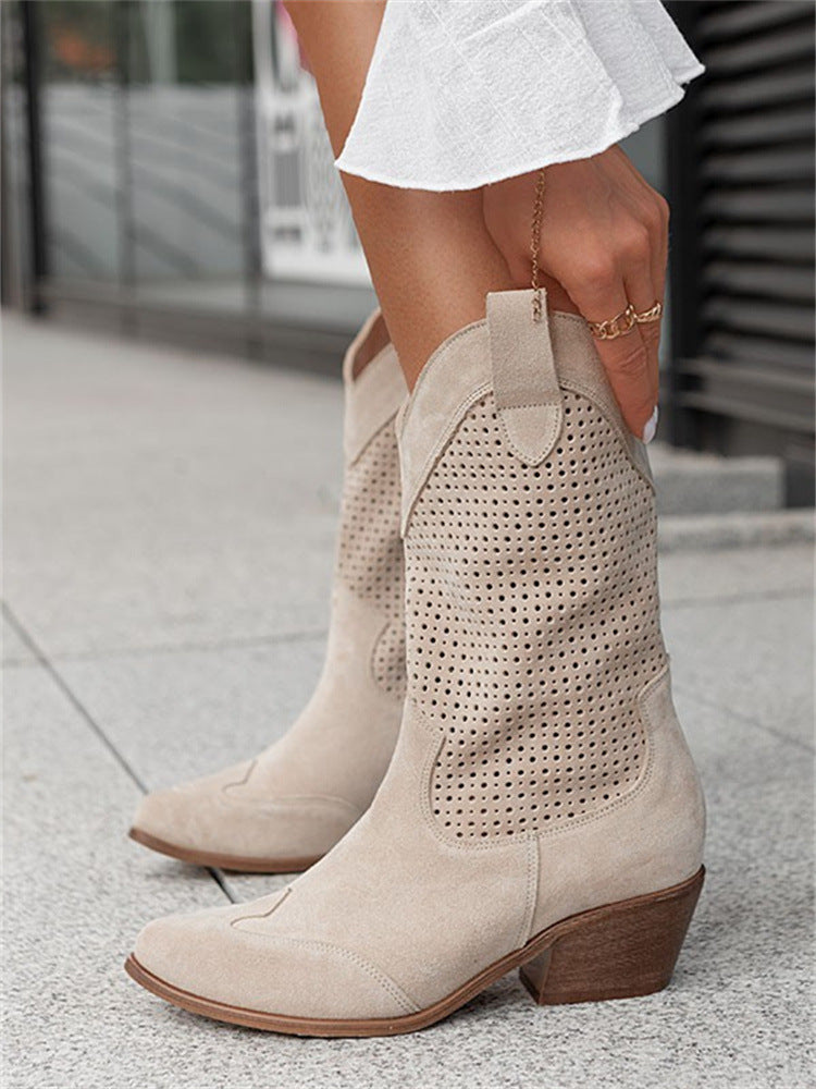 Stiefel Niedrig Geschnitten Elegante Frauenstiefel