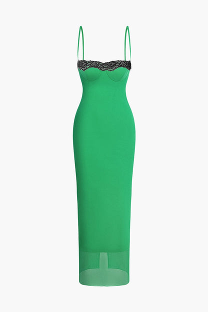 Midi-Robe mit Camisole-Oberteil