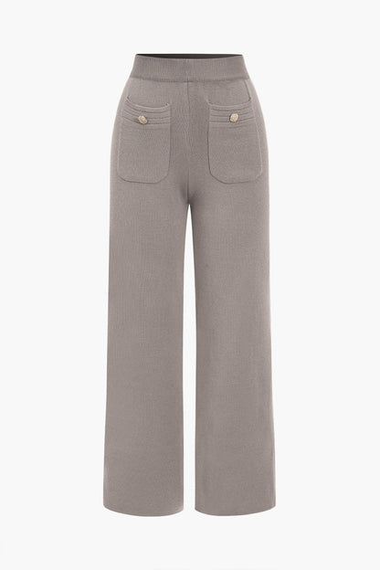 Strick-Zweiteiler-Set Damen Klassisch Cardigan Hose