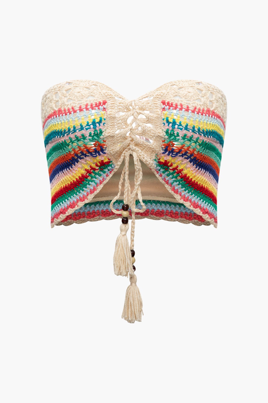 Boho Zweiteiler mit Bustier und Shorts Sommer