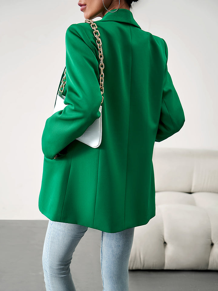 Langarm Blazer Reverskragen Damen Modern