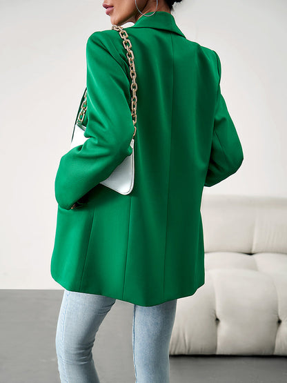 Langarm Blazer Reverskragen Damen Modern