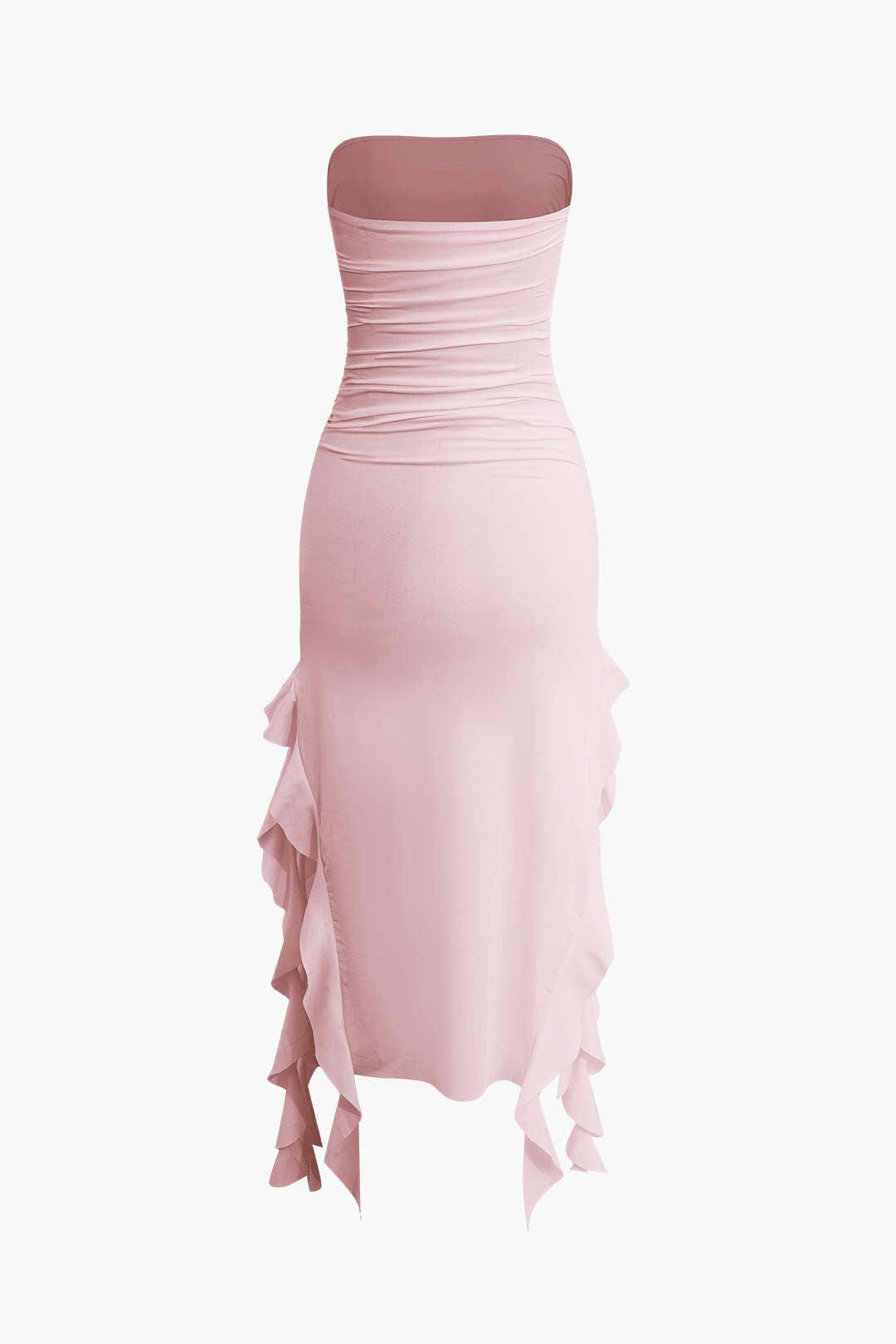 Elegantes Maxikleid mit Volant und Rüschen