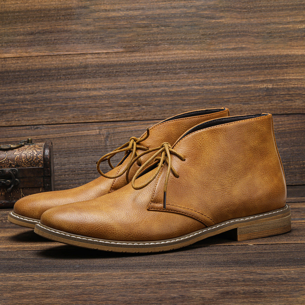 Herren Desert BootsVintage Leder Braun - BerlinGlamour