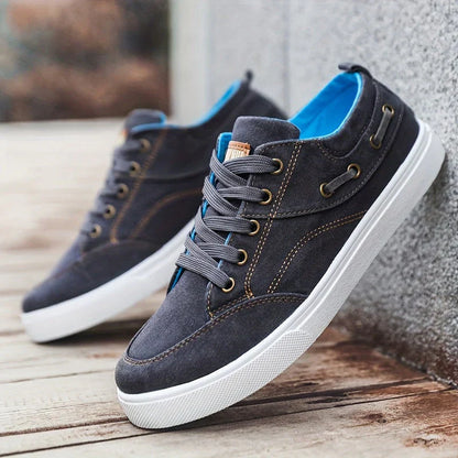 Skate-Schuhe Herren Segeltuch Sneaker Mode Schwarz