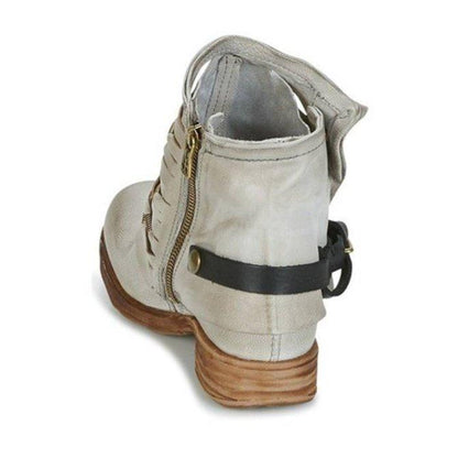 Damen Stiefeletten Lässig mit Schnalle Schwarz