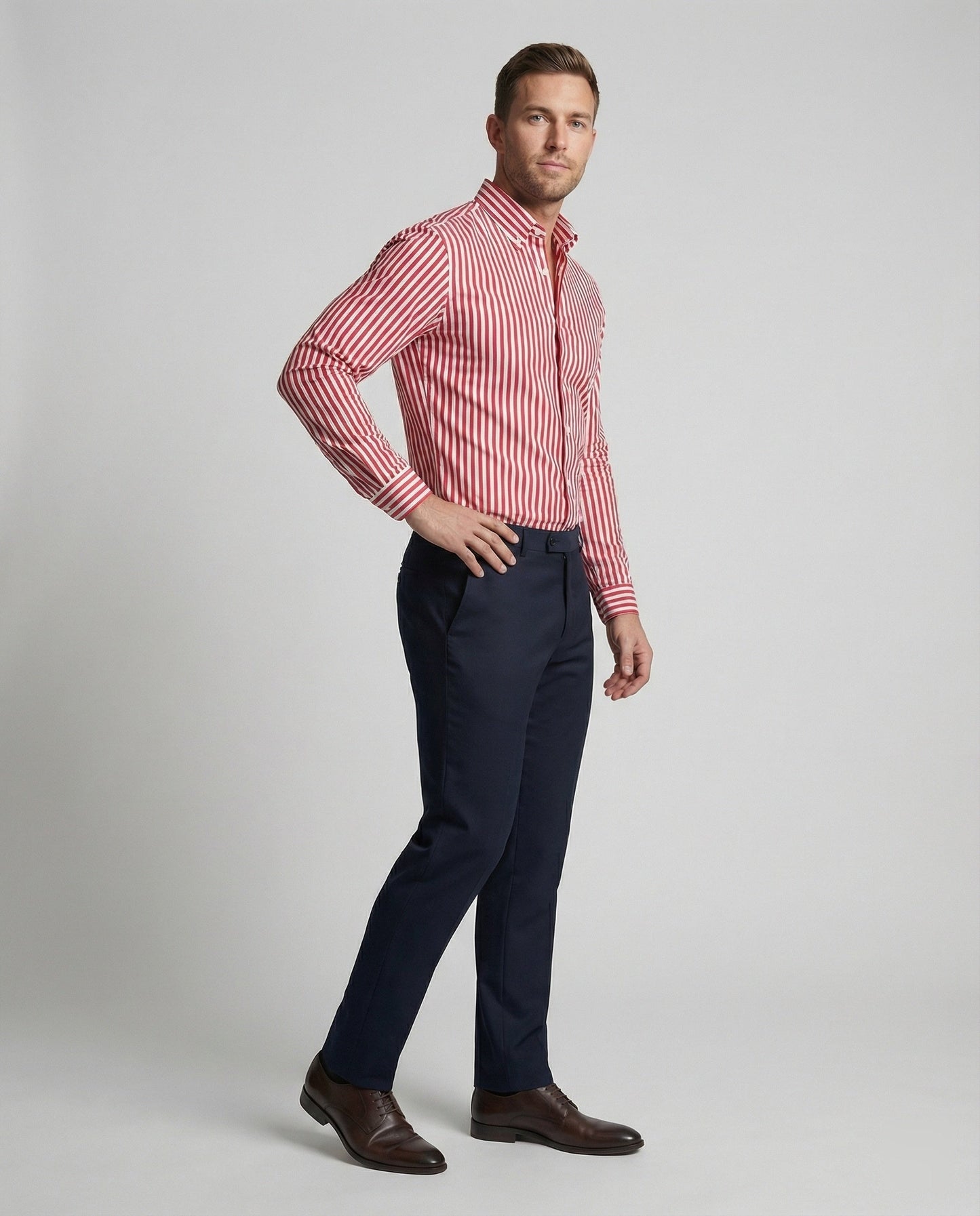 Elegantes Herren Hemd Streifen Modern