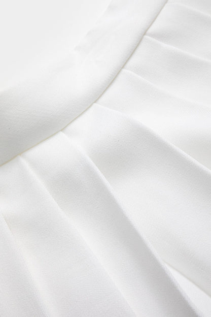 Elegantes Samt-Top mit Plisseerock Damen Oberteil