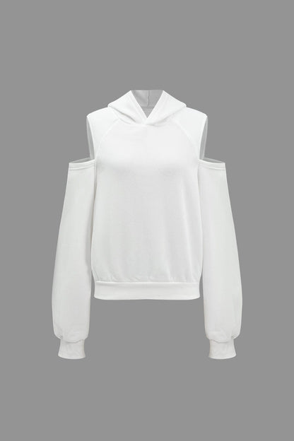 Sportliches Hoodie-Set Damen Cut-Outs Trendy