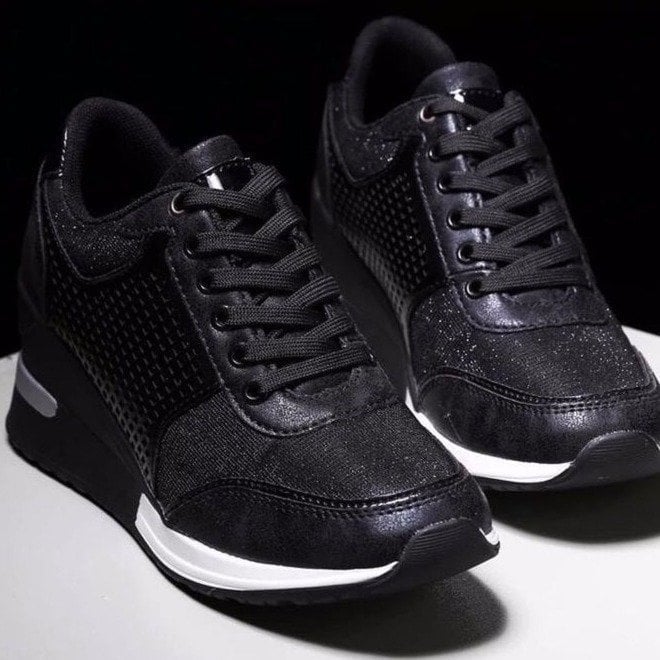 Hohe Sneaker Damen Keilabsatz Orthopädisch Bequem - BerlinGlamour