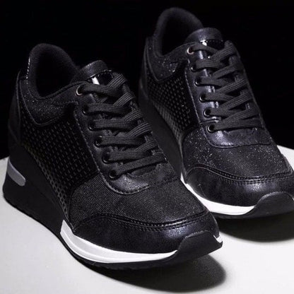 Hohe Sneaker Damen Keilabsatz Orthopädisch Bequem - BerlinGlamour