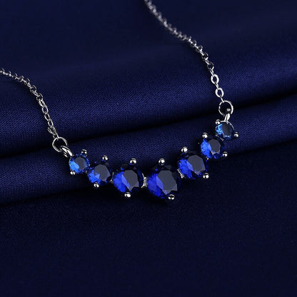 Sterling Silber Halskette mit Moissanit Schmuck