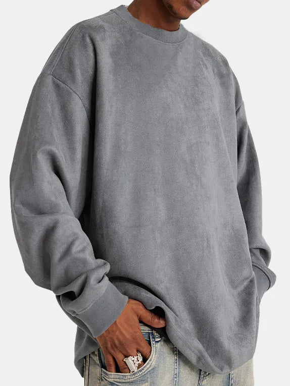 Wildleder Langarm-Pullover Elton