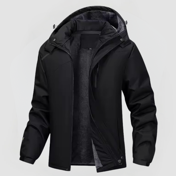Herren Winterjacke Warm Kapuze Reißverschluss - BerlinGlamour
