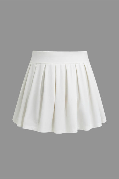 Damen Zweiteiler Set Weste Faltenrock Elegant