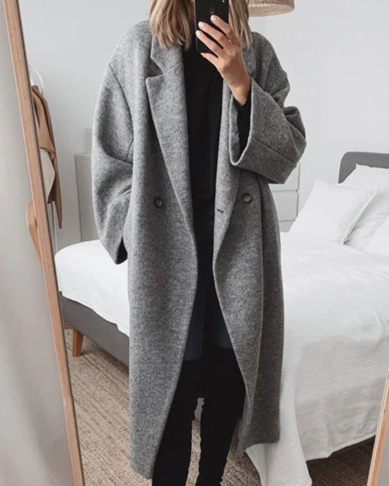 Langmantel Damen Winter Warm Gemütlich