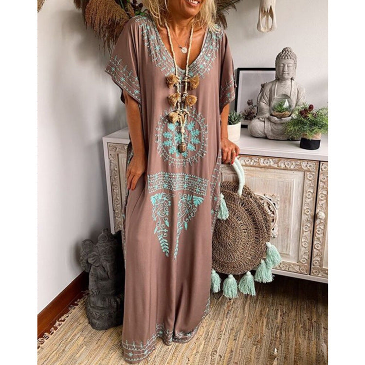 BerlinGlamour Boho Maxidress mit V-Ausschnitt