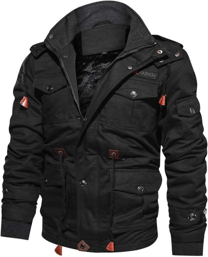 Gefütterter Militärmantel Herren Warm Winter