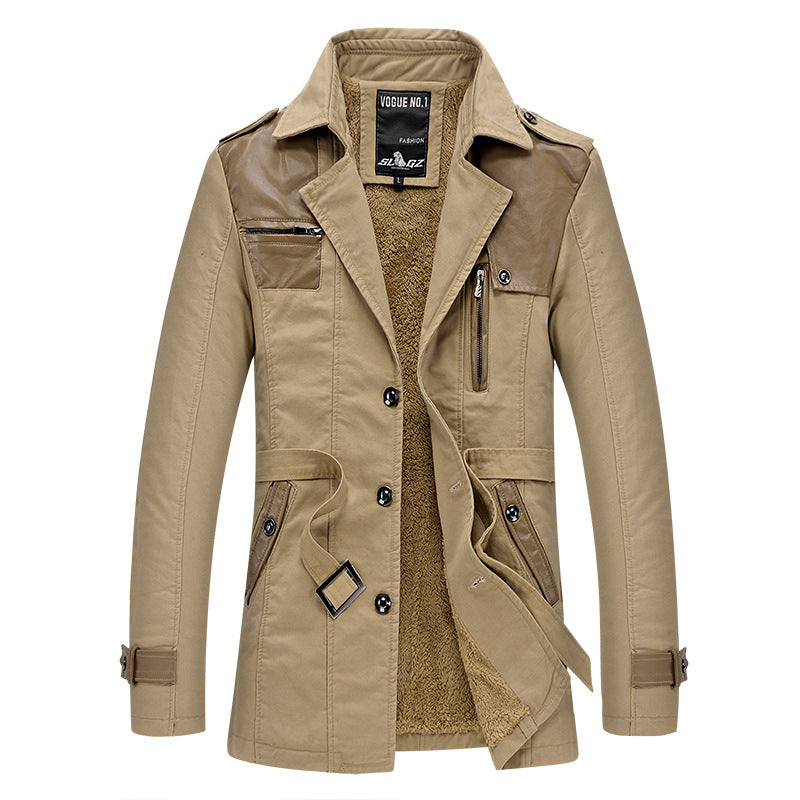 Modische Herren Jacke Lang Winter Schwarz - BerlinGlamour
