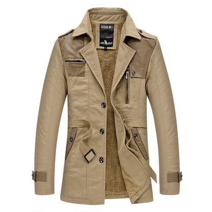 Modische Herren Jacke Lang Winter Schwarz - BerlinGlamour